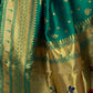 Rajwada Teal Green Silk Blend Woven Pithani Saree For Women