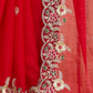 Rajwada Red Chiffon Embroidered Saree For Women