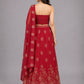 Dark Pink Silk Blend Embellished Lehenga