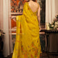Rajwada Mustard Yellow Cotton Blend Solid Saree For Women