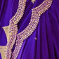 Rajwada Blue Silk Blend Embellished Saree For Women