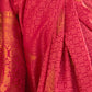 Rajwada Pink Satin Woven Saree With Unstitched Blouse for Women