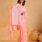 Rajwada Peach Georgette Woven Design Saree With Unstitched Blouse For Women