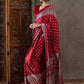 Rajwada Red Silk Blend Printed Elegant Saree For Women