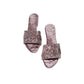 Rajwada Mauve Velvet Embellished Heels For Women