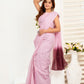 Rajwada Light Pink Cotton Linen Zari Work Saree For Women
