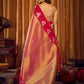Rajwada Mauve And Pink Silk Blend Solid Saree For Women
