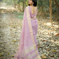 Rajwada Lavender Silk Blend Woven Saree For Women