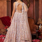 Rajwada Light Lavender Georgette Embroidered Semi Stitched Lehenga For Women