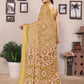Rajwada Yellow Georgette Printed Saree For Women