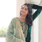 Rajwada Dark Green Velvet Embellished Kurta Set For Women