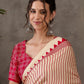 Rajwada Cream Silk Blend Printed Elegant Saree For Women