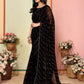 Rajwada Black Georgette Embellished Saree For Women