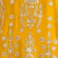 Rajwada Yellow Chinon Embellished Semi Stitched Kurta Set For Women