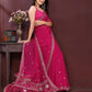 Rajwada Pink Georgette Solid Saree For Women