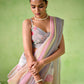 Rajwada Multicolour Cotton Linen Solid Printed Saree For Women