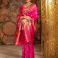 Rajwada Dark Pink Silk Blend Woven Pithani Saree For Women