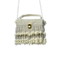 Rajwada Silver Suede Embellished Clutch For Women