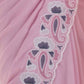 Rajwada Pink Silk Blend Embroidered Solid Saree For Women