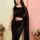 Rajwada Black Georgette Embellished Saree For Women