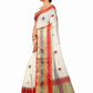 Rajwada White Silk Blend Embellished Saree For Women