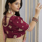 Rajwada Pink Georgette Crush Embellished Elegant Saree For Women