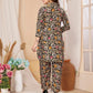 Rajwada Black Rayon Floral Printed Semi-Stitched Co-Ord Set For Women