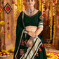 Rajwada Dark Green Viscose Rayon Rabari Work Semi-Stitched lehenga With Stunning Tassels For Women