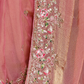 Rajwada Peach Chiffon Embroidered Saree For Women