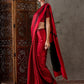 Rajwada Red Silk Blend Printed Elegant Saree For Women