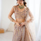 Rajwada Beige Net Embellished Semi Stitched Lehenga For Women