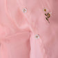 Rajwada Pink Organza Embroidered Stitched Co-Ord Set For Women