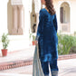 Rajwada Dark Blue Velvet Embellished Kurta Set For Women