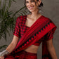 Rajwada Red Silk Blend Printed Elegant Saree For Women