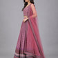 Light Mauve Cotton Blend Printed Lehenga