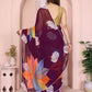 Rajwada Mauve Georgette Printed Saree For Women