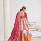 Rajwada Multicolor Banarasi Silk Embroidered Semi-Stitched Lehenga For Women