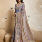 Rajwada Dusty Blue Chiffon Embroidered Saree For Women