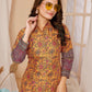 Rajwada Mustard Rayon Printed Semi-Stitched Co-Ord Set For Women