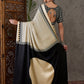 Rajwada Cream Silk Blend Printed Elegant Saree For Women