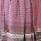 Light Mauve Cotton Blend Printed Lehenga