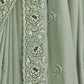 Rajwada Light Green Georgette Embroidered Elegant Saree For Women