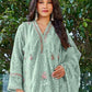 Rajwada Sky Blue Organza Embroidered Semi Stitched Kurta Set For Women