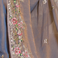 Rajwada Dusty Blue Chiffon Embroidered Saree For Women