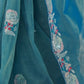 Rajwada Blue Net Sequins Embroidered Saree With Unstitched Blouse For Women