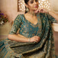 Rajwada Green Tissue Embroidered Semi-Stitched Lehenga For Women