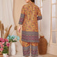 Rajwada Mustard Rayon Printed Semi-Stitched Co-Ord Set For Women