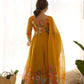 Rajwada Yellow Georgette Printed Stitched Kurta Set For Women