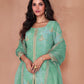 Rajwada Light Green Georgette Embellished Stitched Kurta Set For Women