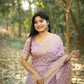 Rajwada Lavender Silk Blend Woven Saree For Women